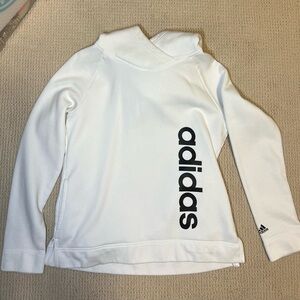 Adidas White Fleece Hoodie Women’s